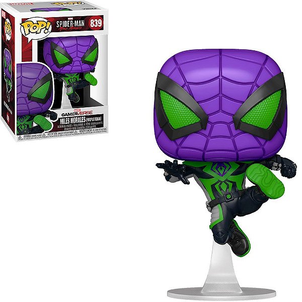 Funko Pop Marvel Spider-Man Miles Morales - Purple Reign #839 Vinil 9,5 cm Oficial Funko