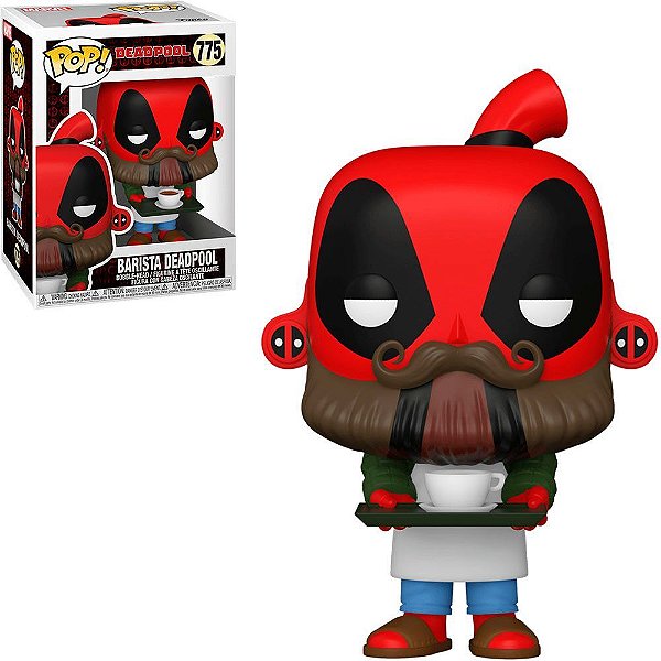 Funko Pop Marvel Deadpool 30Th - Deadpool Barista #775 Vinil 9,5 cm Oficial Funko