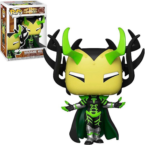 Funko Pop Marvel Infinity Warps - Madame Hel #862 Vinil 9,5 cm Oficial Funko