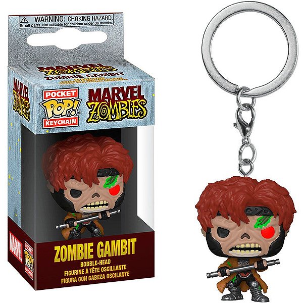 Funko Pop Keychain Marvel - Zombies Gambit #50275 Vinil 9,5 cm Oficial Funko