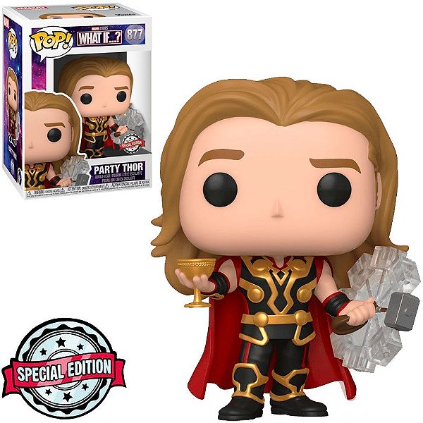 Funko Pop Marvel What Iff ? - Thor Party #877 Vinil 9,5 cm Oficial Funko