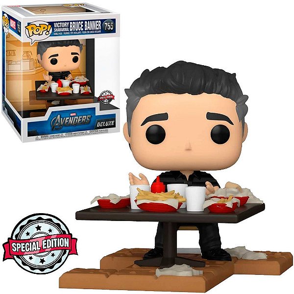 Funko Pop Marvel Avengers Bruce - Banner Shawarma #755 Vinil 9,5 cm Oficial Funko