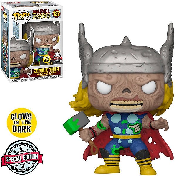Funko Pop Marvel Zombies - Thor Glows #787 Vinil 9,5 cm Oficial Funko