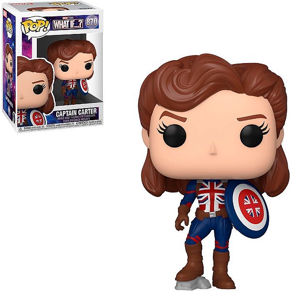 Funko Pop Marvel What Iff ? - Captain Carter #870 Vinil 9,5 cm Oficial Funko