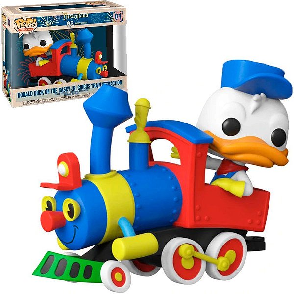 Funko Pop Disney 65Th Donald On The Casey - Jr.Circus Circus #01 Vinil 9,5 cm Oficial Funko