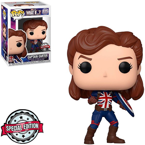 Funko Pop Marvel What Iff ? - Captain Carter #875 Vinil 9,5 cm Oficial Funko