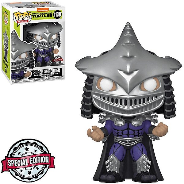 Funko Pop Turtles Ninja 2 Super - Shredder Metallic #1138 Vinil 9,5 cm Oficial Funko