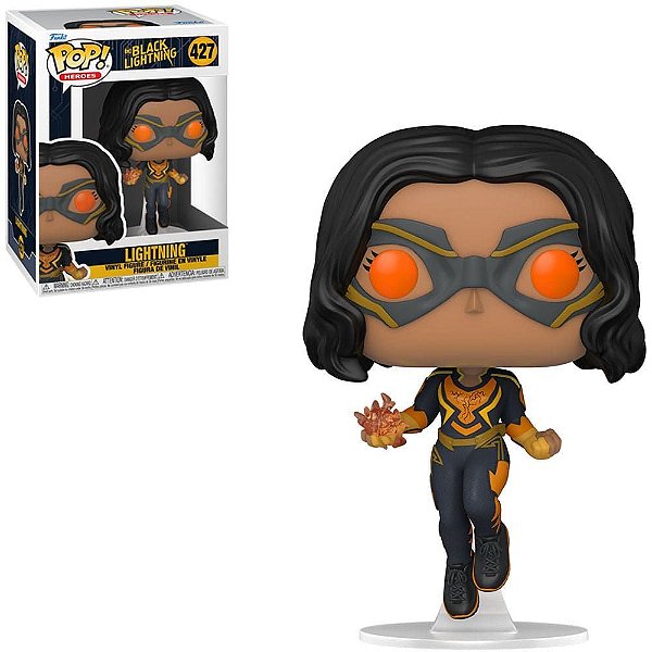 Funko Pop Heroes Black - Lightning Lightning #427 Vinil 9,5 cm Oficial Funko