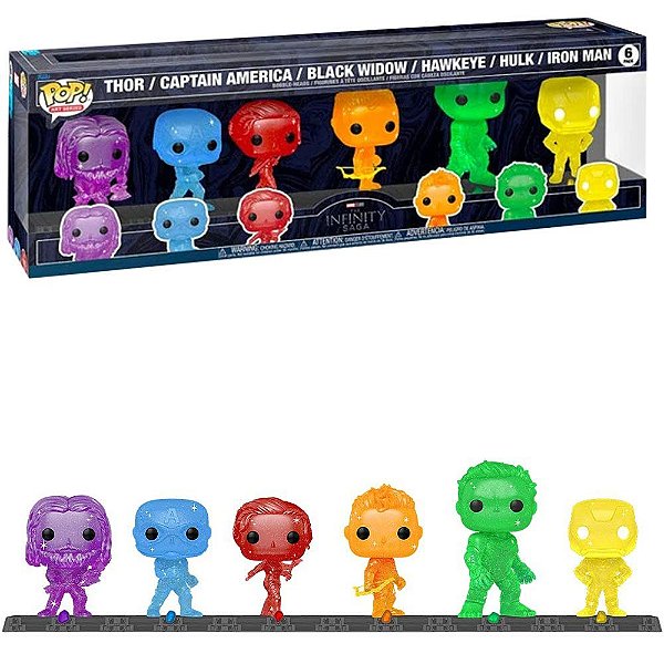 Funko Pop Marvel Art Infinity Saga - 6 Pack #57619 Vinil 9,5 cm Oficial Funko