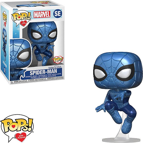 Funko Pop Marvel Make A Wish - Spider-Man Se #63675 Vinil 9,5 cm Oficial Funko