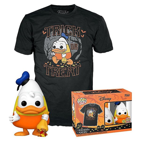 Boneco Funko Pop Disney Trick Or Treat Donald Duck + - Tess Bundle #72821