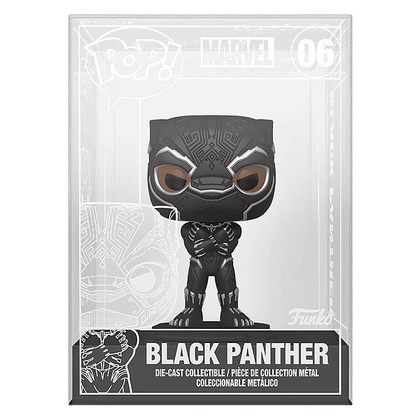 Boneco Funko Pop Marvel Black Panther Die-cast Black - Panther 06 #64869