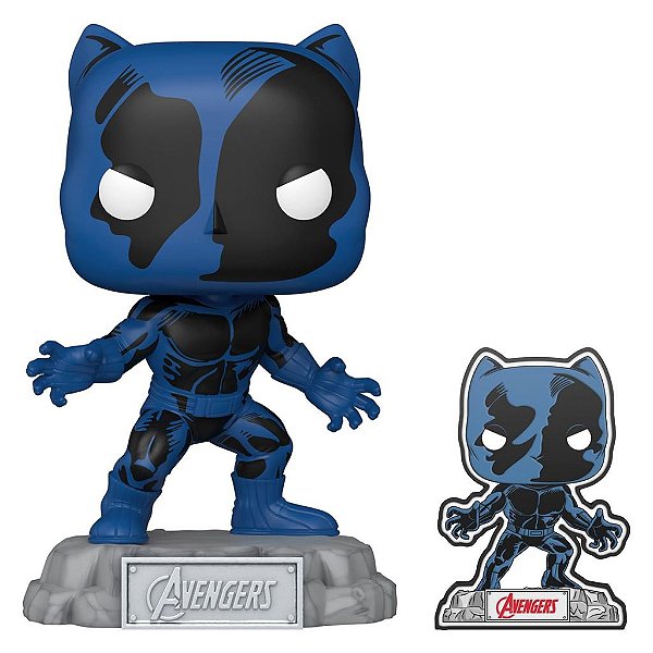 Boneco Funko Pop Marvel A60 Comic Black - Panther C/pin #1244