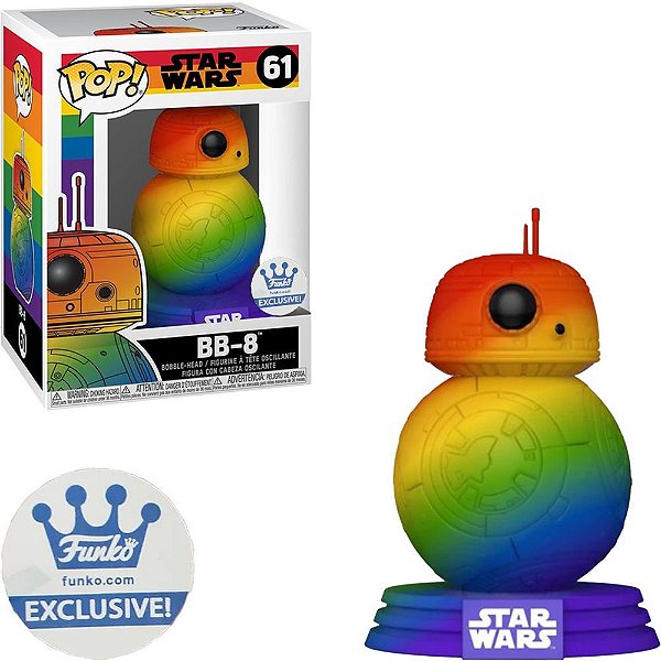 Funko Pop Star Wars - Pride Bb-8 #61 Vinil 9,5 cm Oficial Funko