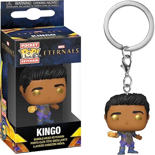 Funko Pop Keychain Marvel - Eternals Kingo #50770 Vinil 9,5 cm Oficial Funko
