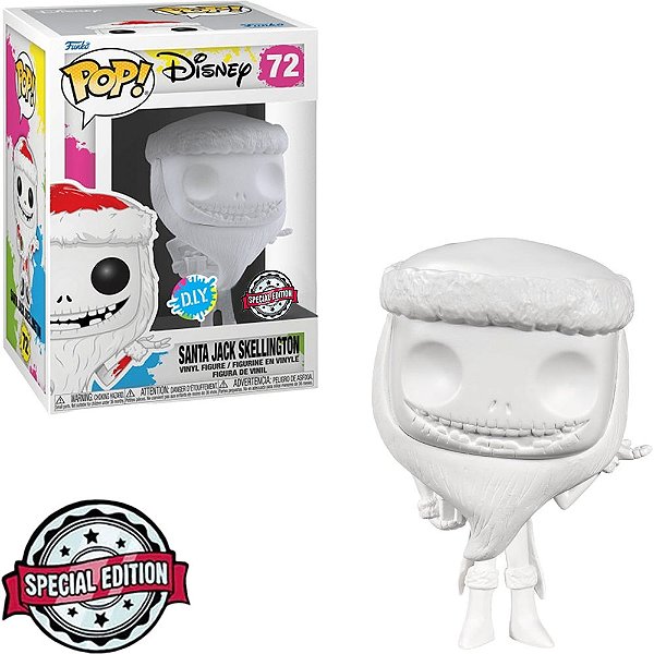 Funko Pop Disney Santa Jack - Skelling D.I.Y #72 Vinil 9,5 cm Oficial Funko