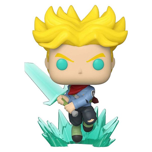 Funko Pop Dragon Ball Super Trunks Super - Saiyan W/Sword #1281 Vinil 9,5 cm Oficial Funko