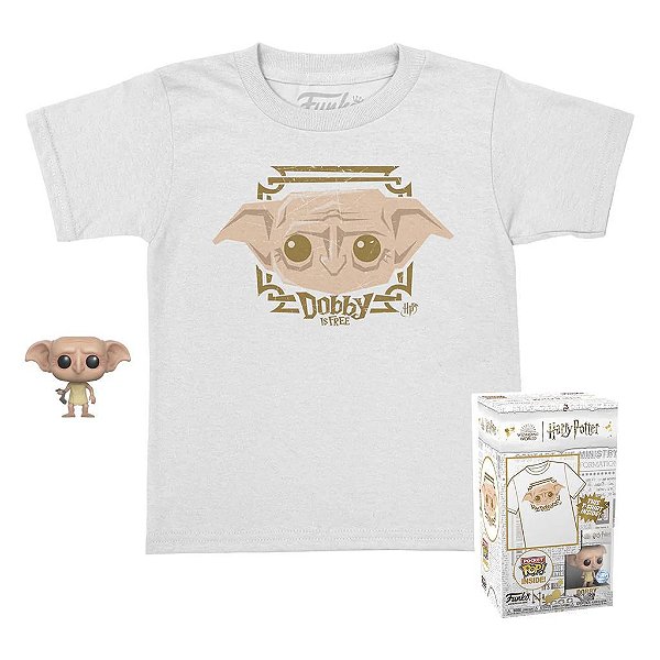 Funko Pop Pocket + Tee Harry Potter - Dobby Kids #63508 Vinil 9,5 cm Oficial Funko