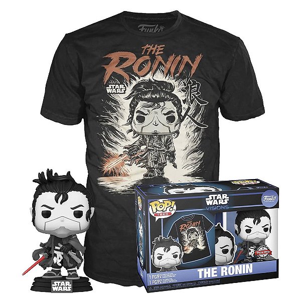 Funko Pop Star Wars Vision The Ronin - + Tees #63755 Vinil 9,5 cm Oficial Funko