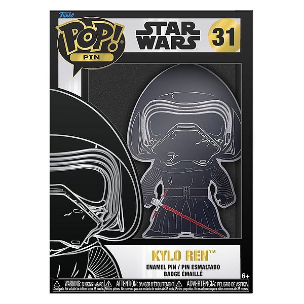 Funko Pop Pins.Star Wars - Kylo Ren #43704 Vinil 9,5 cm Oficial Funko