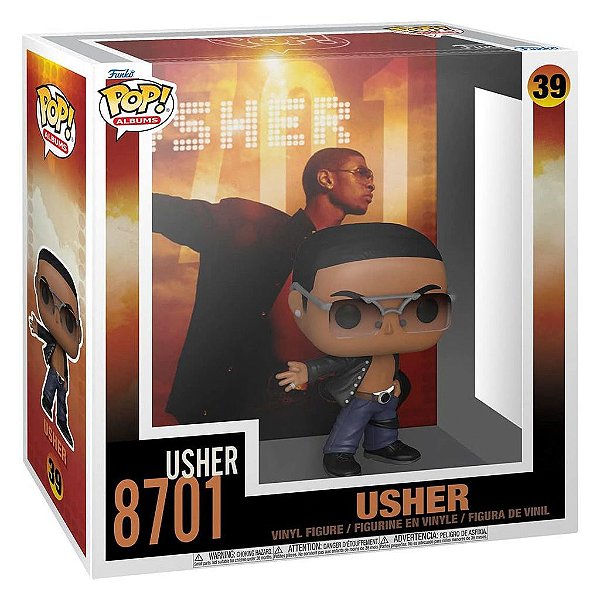 Funko Pop Rocks Albums Usher 8701 - Usher 39 #65775 Vinil 9,5 cm Oficial Funko