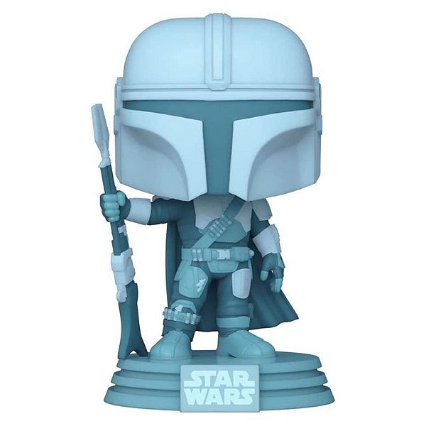 Funko Pop Star Wars Mandalorian The - Mandalorian Glow #345 Vinil 9,5 cm Oficial Funko