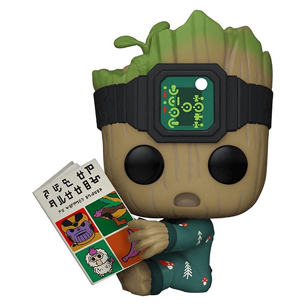 Funko Pop Marvel Iam Groot Groot In - Onesie W/Book #1193 Vinil 9,5 cm Oficial Funko