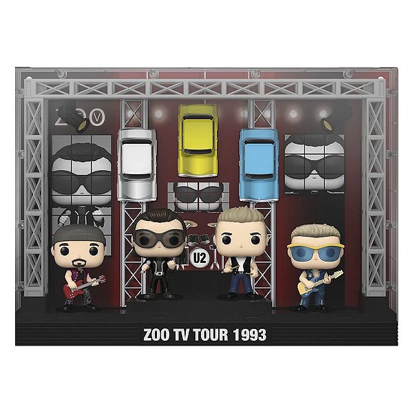 Funko Pop Rocks Deluxe Moment U2 Zoo Tv Tour - 1993 05 #67773 Vinil 9,5 cm Oficial Funko