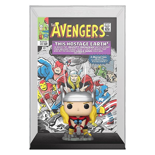 Funko Pop Marvel Comic Cover Thor - Avengers 38 #74593 Vinil 9,5 cm Oficial Funko