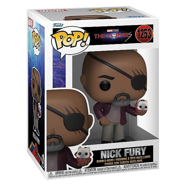 Funko Pop Marvel The Marvels - Nick Fury #1253 Vinil 9,5 cm Oficial Funko