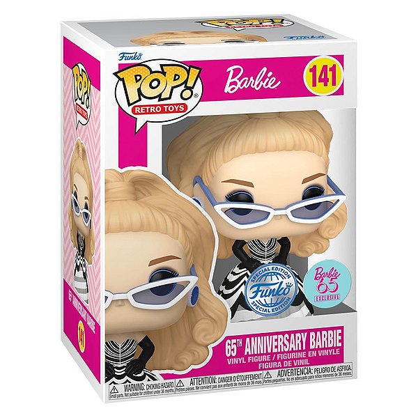 Funko Pop Barbie - 65Th Barbie #141 Vinil 9,5 cm Oficial Funko