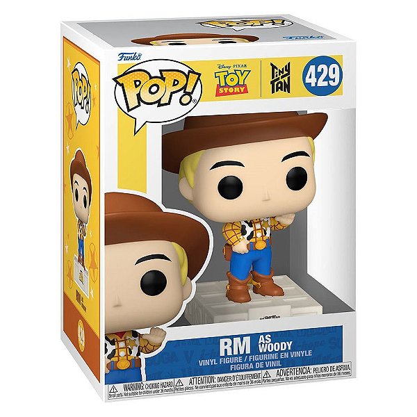 Funko Pop Rocks Toy Story X Bts Rm - As Woody #429 Vinil 9,5 cm Oficial Funko