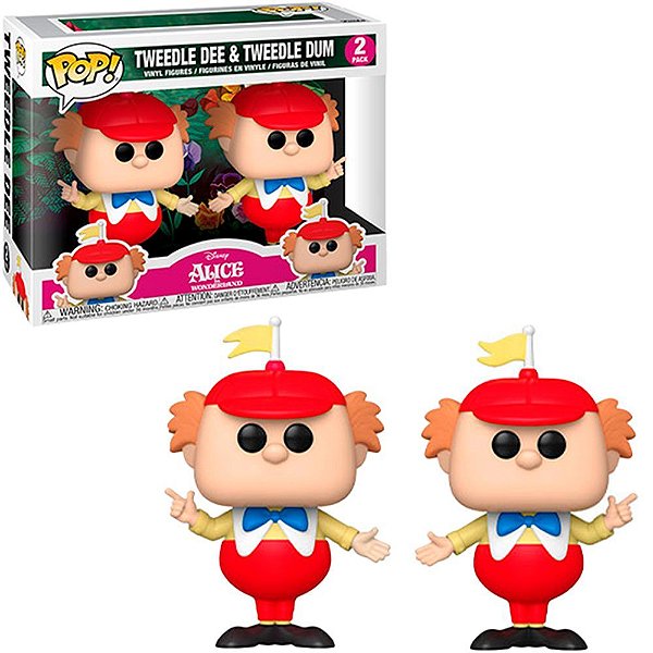 Funko Pop Disney Alice 70Th Tweedle & Tweedle - Dum 2Pack #55738 Vinil 9,5 cm Oficial Funko