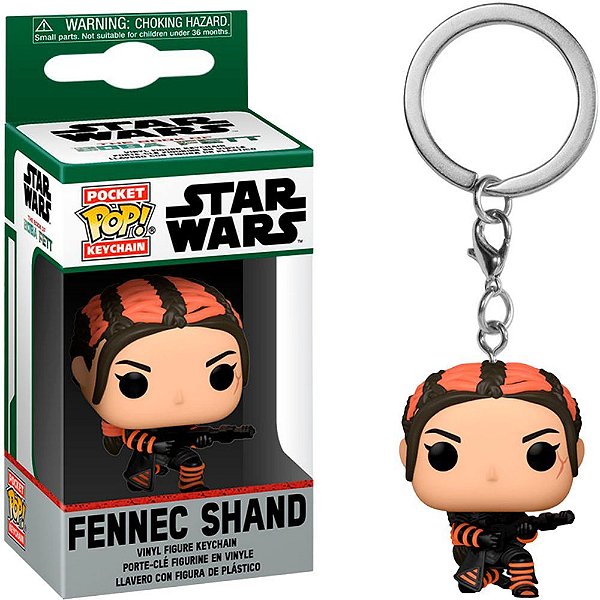Funko Pop Keychain Star Wars - Fennec Shand #61050 Vinil 9,5 cm Oficial Funko