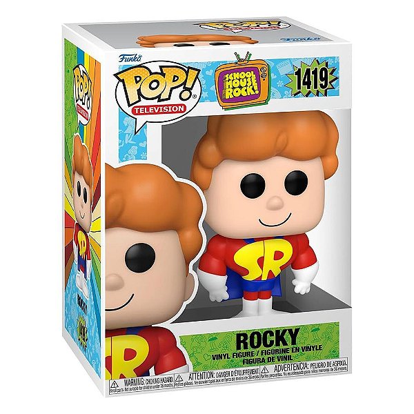 Funko Pop Tv Schoolhouse Rock - Sr Rocky #1419 Vinil 9,5 cm Oficial Funko