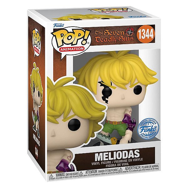 Funko Pop The Seven Deadly Sins Meliodas - Mode Demon #1344 Vinil 9,5 cm Oficial Funko