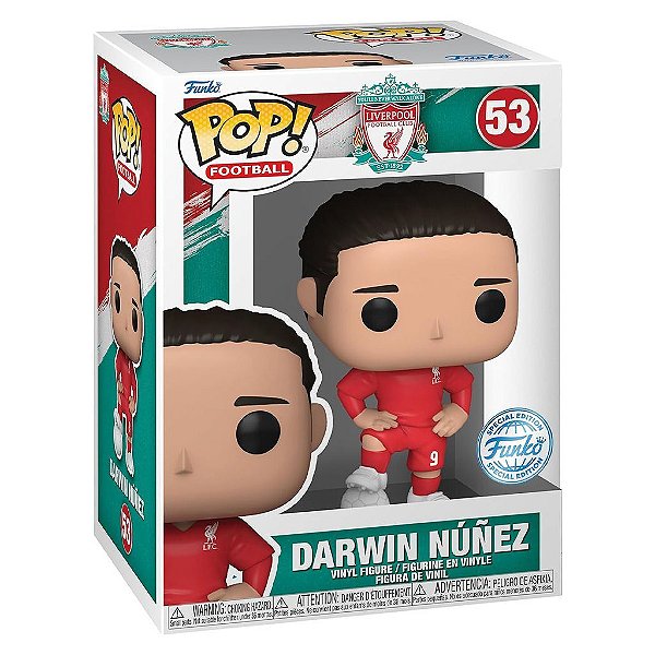 Funko Pop Football Liverpool - Darwin Nunez #53 Vinil 9,5 cm Oficial Funko