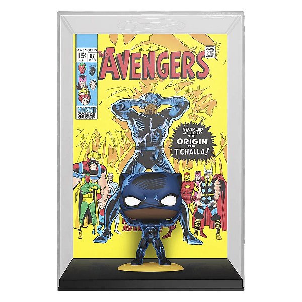 Funko Pop Comic Cover Marvel Avengers Black - Panther 36 #74442 Vinil 9,5 cm Oficial Funko