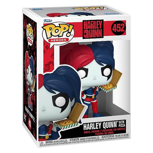 Funko Pop Heroes Dc Harley Quinn Harley - Quinn W/Pizza #452 Vinil 9,5 cm Oficial Funko