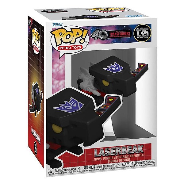 Funko Pop Transformers - 40Th Laserbeak #135 Vinil 9,5 cm Oficial Funko