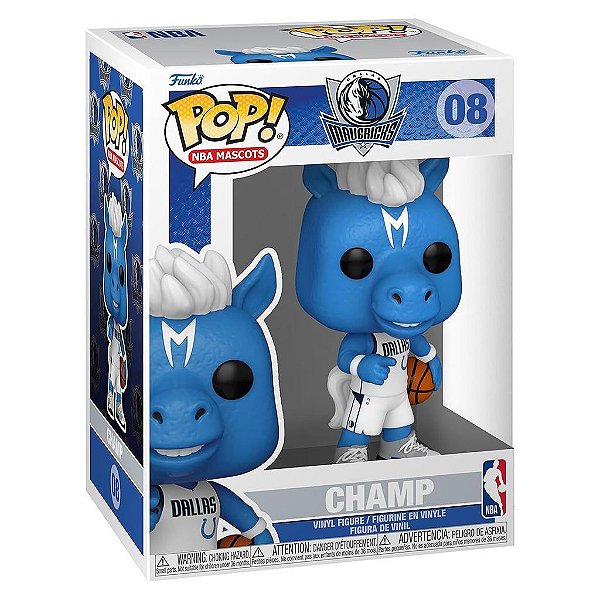 Boneco Funko Pop NBA Mascots - Dallas Champ #08