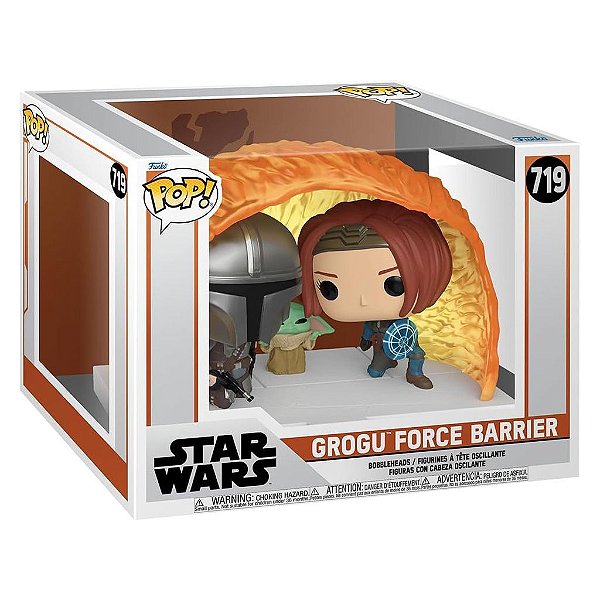Boneco Funko Pop Star Wars Mandalorian Grogu - Force Barrier (Temporada 10) #719