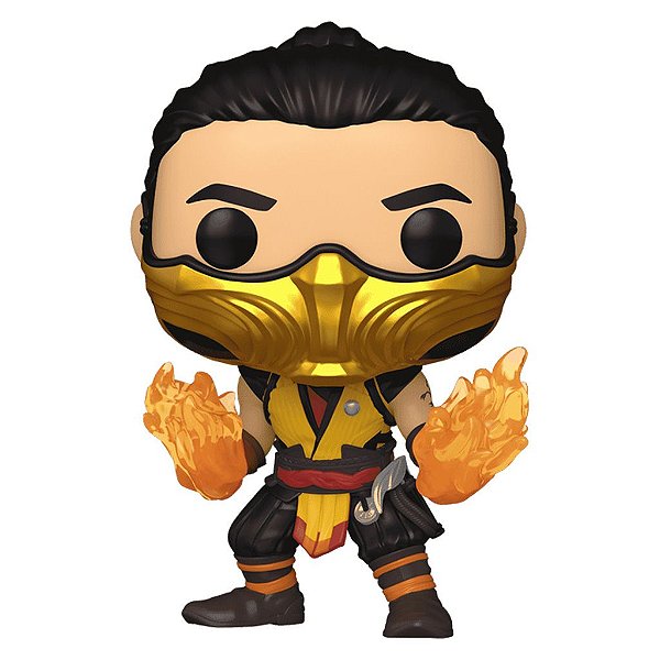 Funko Pop Mortal Kombat - 1 Scorpion #1021 Vinil 9,5 cm Oficial Funko