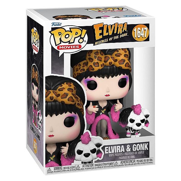 Funko Pop Elvira Mistress Of The Dark Elvira - & Gonk #1647 Vinil 9,5 cm Oficial Funko