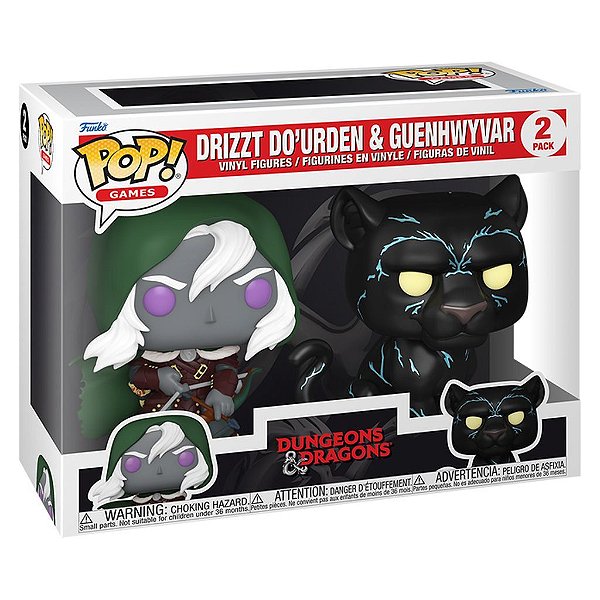 Funko Pop Dungeons Dragons Drizzt Dorden & - Guenhwyvar 2Pack #83721 Vinil 9,5 cm Oficial Funko