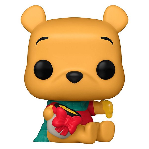 Funko Pop Disney Winnie Pooh Winnie The - Pooh W/Gift (Temporada 3) #1529 Vinil 9,5 cm Oficial Funko