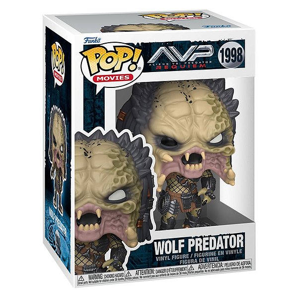 Boneco Funko Pop Alien Vs. Predator Requiem - Wolf Predator #1998