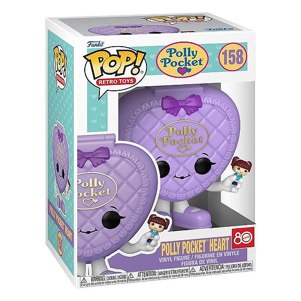 Funko Pop Polly Pockect Polly - Pocket Heart #158 Vinil 9,5 cm Oficial Funko