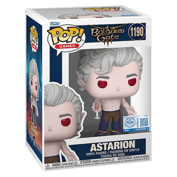 Funko Pop Baldurs Gate - Astarion Shirtless (Temporada 3) #1190 Vinil 9,5 cm Oficial Funko