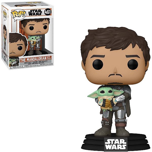 Funko Pop Star Wars Mandalorian The - Mandalorian W/Child #461 Vinil 9,5 cm Oficial Funko